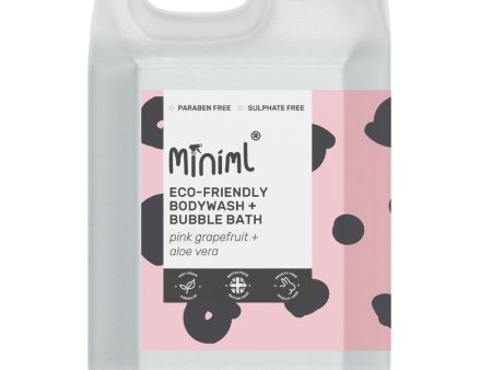 Miniml Eco-Friendly Body Wash & Bubble Bath Pink Grapefruit + Aloe Vera 5000ml Supply