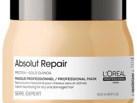 L Oreal Professionnel Serie Expert Absolut Repair Protein + Gold Quinoa Instant Resurfacing Mask 500ml Hot on Sale