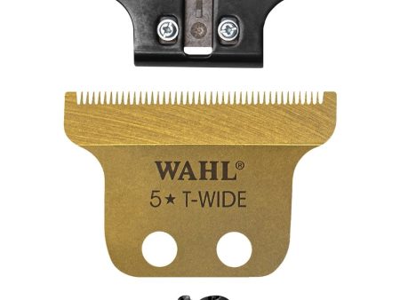 Wahl Professional Detailer Trimmer Replacement Extra Wide T-Blade Gold Supply