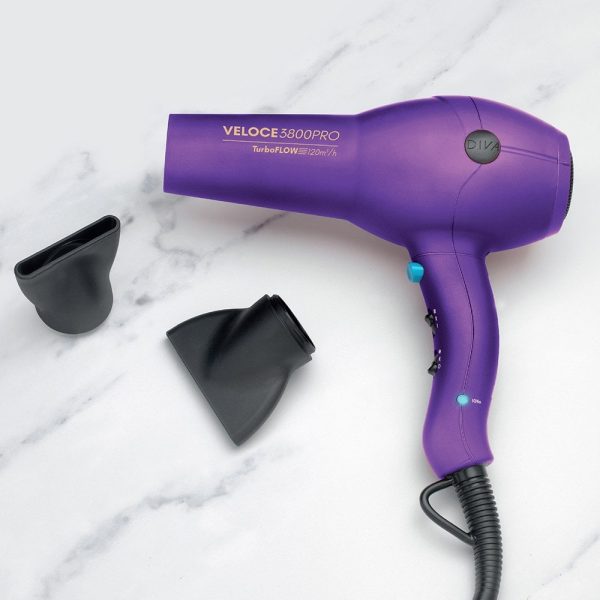 Diva Pro Veloce 3800 Pro Hair Dryer Purple Hot on Sale