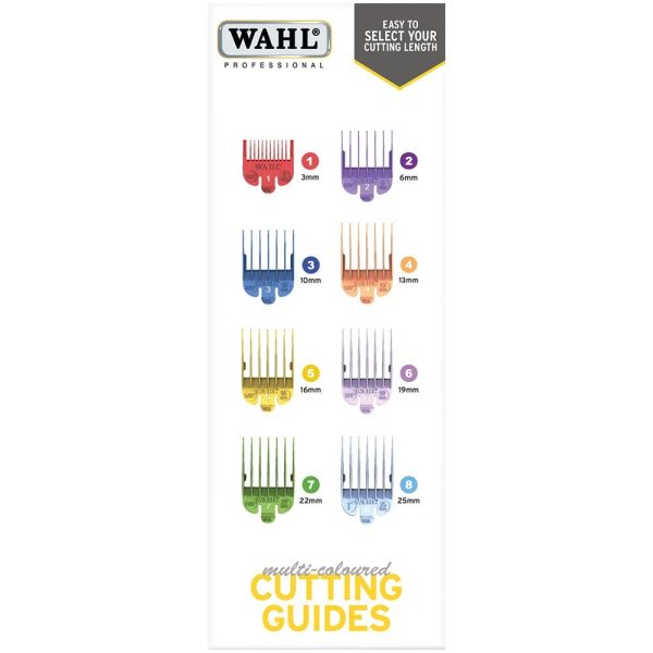 Wahl Professional Coloured Clipper Attachments 1-8 For Sale