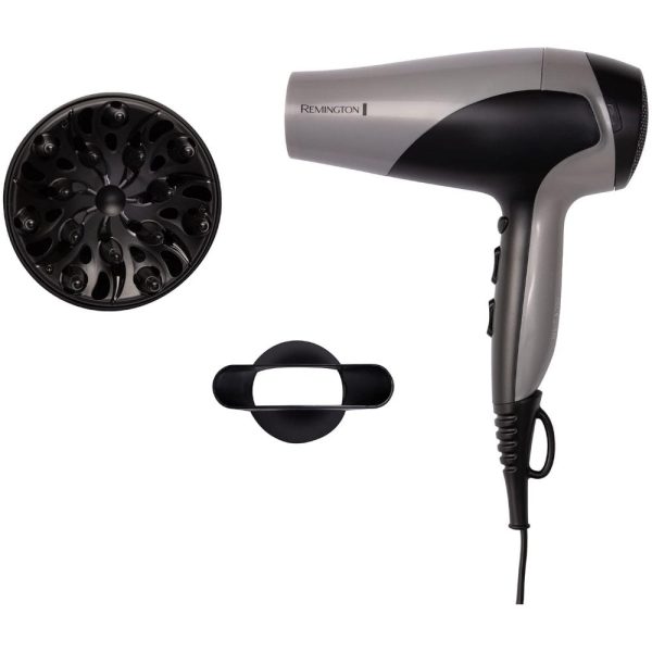 Remington Ionic Dry Hair Dryer Black Silver 2200 D3190S Online now