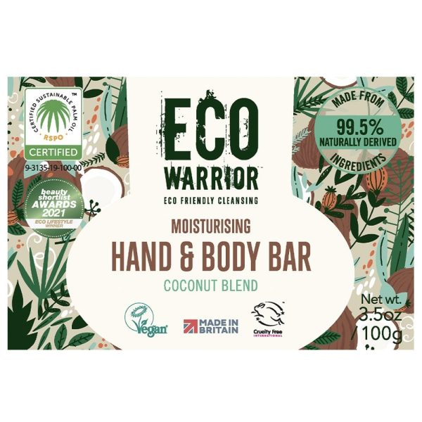 Eco Warrior Moisturising Hand & Body Bar 100g Hot on Sale