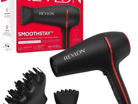 Revlon Pro Collection SmoothStay Coconut Oil Infused Hair Dryer & Volumiser with Diffuser on Sale