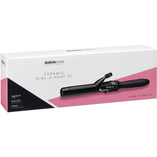 Babyliss Pro Ceramic Dial A Heat Curling Tong 32mm Black Supply