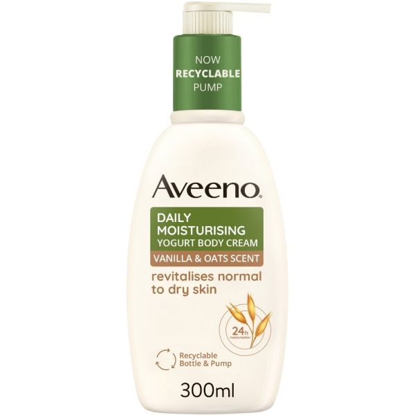 Aveeno Daily Moisturising Yogurt Vanilla & Oat Body Cream 300ml Cheap