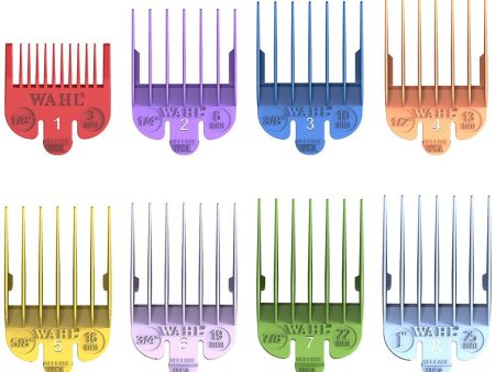 Wahl Professional Coloured Clipper Attachments 1-8 For Sale