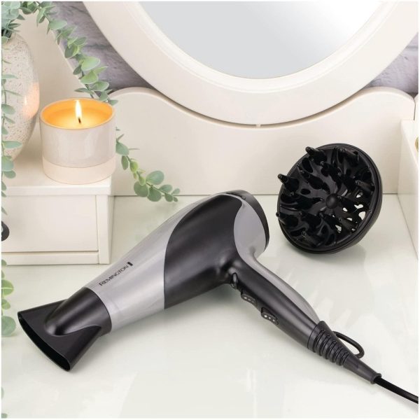 Remington Ionic Dry Hair Dryer Black Silver 2200 D3190S Online now