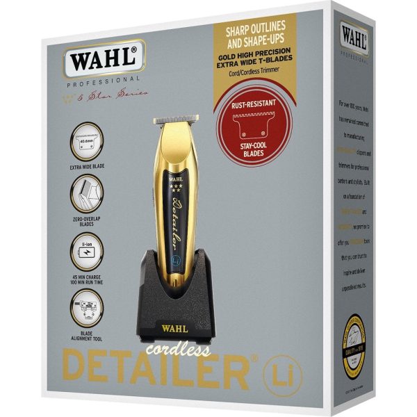 Wahl Professional Cordless Detailer Li Hair Trimmer Gold Online now