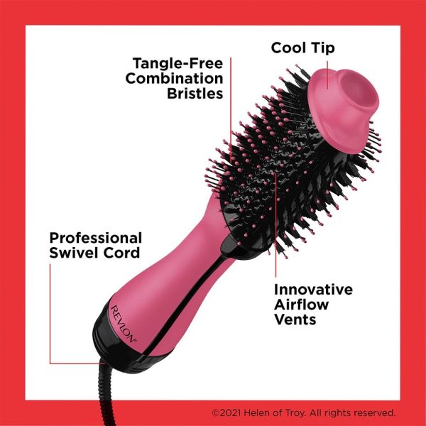 Revlon Pro Collection Salon One-Step Hair Dryer & Volumiser Pink Sale