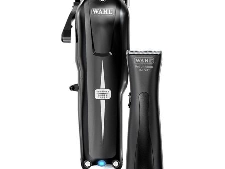 Wahl Professional Cordless Super Taper Hair Clipper & Beret Trimmer Pack For Sale