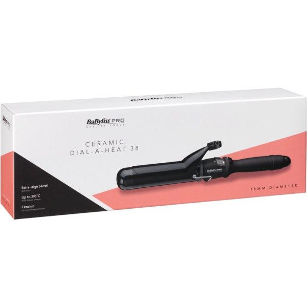 Babyliss Pro Ceramic Dial A Heat Curling Tong 38mm Black Online now