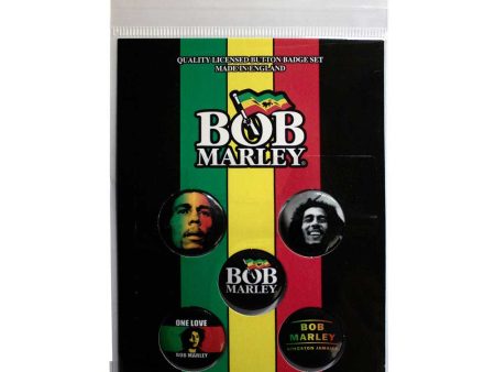 Buttons - Bob Marley - One Love Hot on Sale