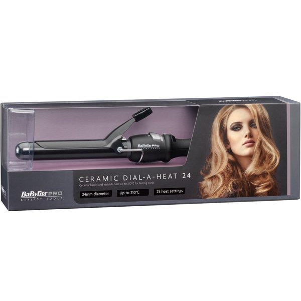 Babyliss Pro Ceramic Dial A Heat Curling Tong 24mm Black For Discount