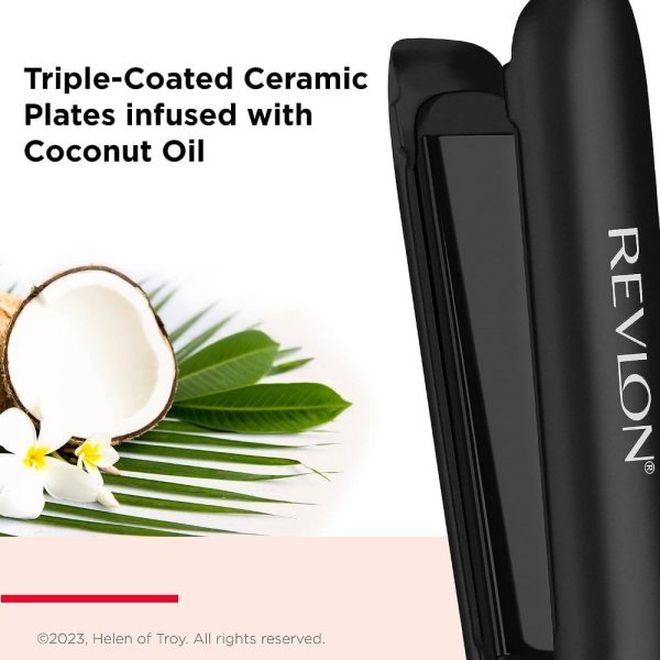 Revlon Pro Collection SmoothStay 25mm Coconut Oil-Infused Straightener & Travel Pouch Online