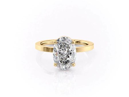 The Eleanor Set With A 3.5 Carat Oval Moissanite Cheap