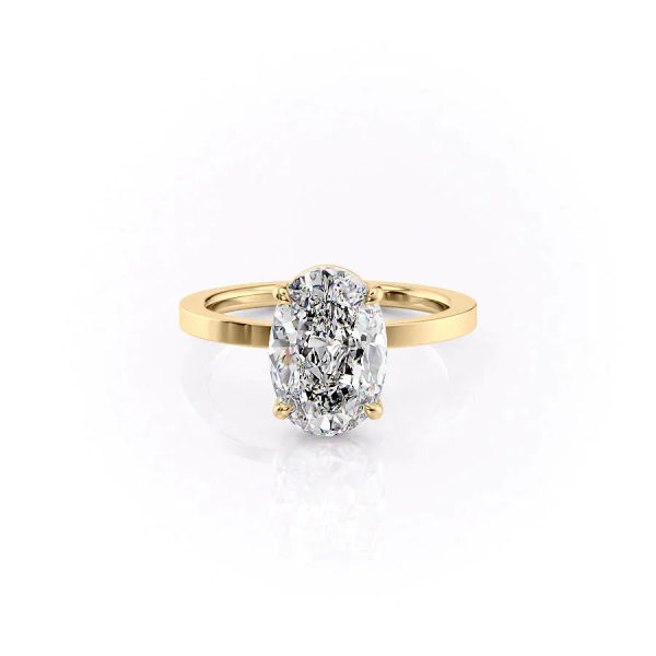 The Eleanor Set With A 3.5 Carat Oval Moissanite Cheap