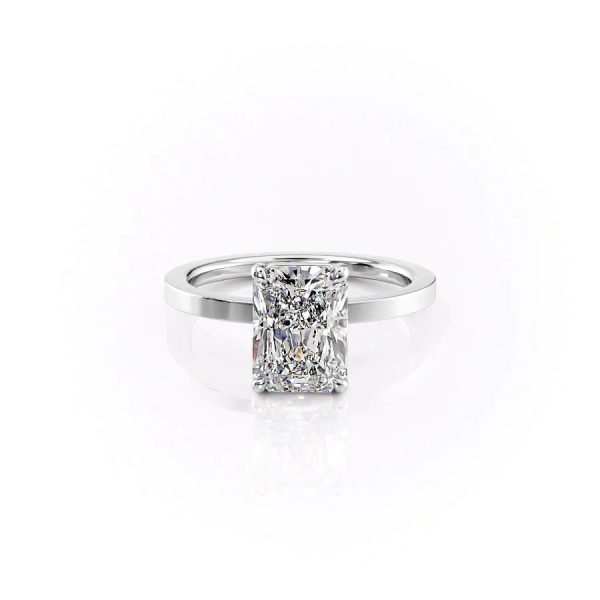 The Eleanor Set With A 1.5 Carat Radiant Moissanite For Cheap