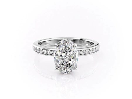 The Marilyn Set With A 4.5 Carat Oval Moissanite Hot on Sale