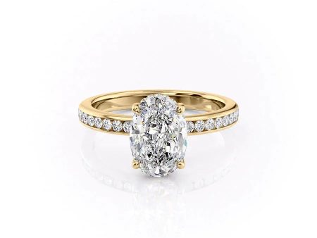 The Marilyn Set With A 5 Carat Oval Moissanite Cheap