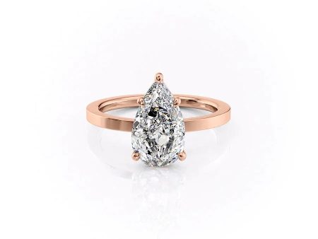 The Eleanor Set With A 1.5 Carat Pear Moissanite Hot on Sale