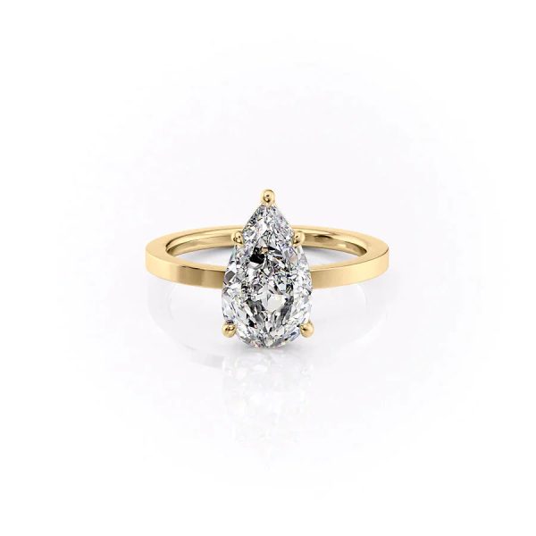 The Eleanor Set With A 2.5 Carat Pear Moissanite Cheap