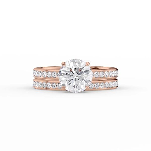 The Marilyn Set With A 4 Carat Round Moissanite Online Hot Sale