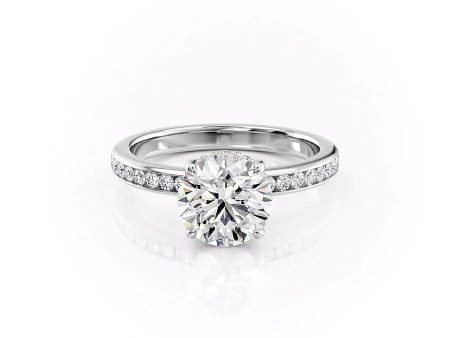 The Marilyn Set With A 4.5 Carat Round Moissanite Cheap