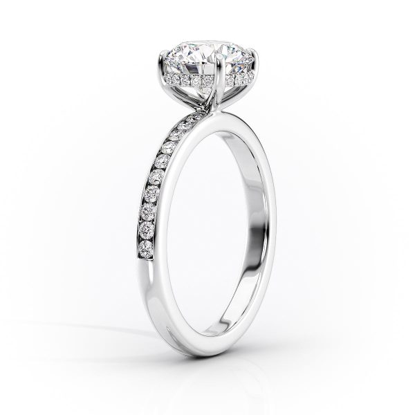 The Marilyn Set With A 2 Carat Oval Moissanite Cheap