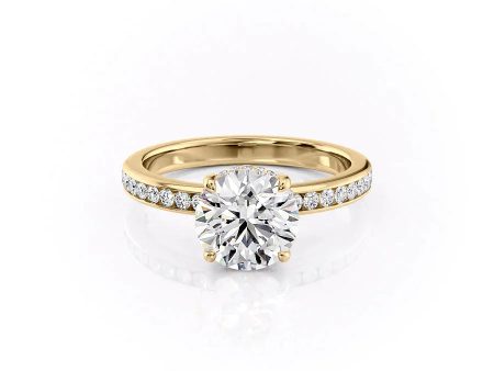 The Marilyn Set With A 3.5 Carat Round Moissanite Cheap