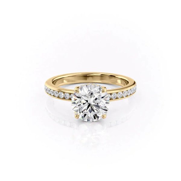 The Marilyn Set With A 3.5 Carat Round Moissanite Cheap