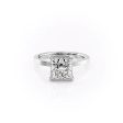 The Eleanor Set With A 3.5 Carat Princess Moissanite Hot on Sale