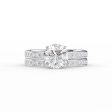 The Marilyn Set With A 2 Carat Round Moissanite Online Hot Sale