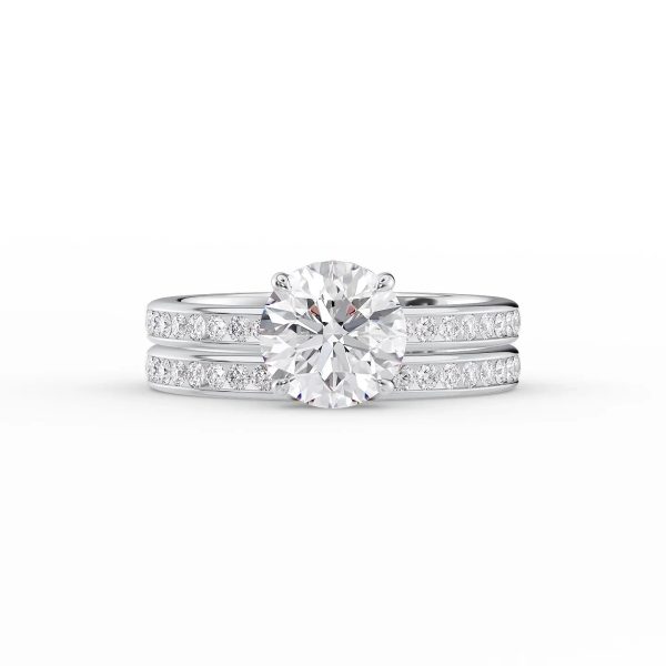 The Marilyn Set With A 2 Carat Round Moissanite Online Hot Sale