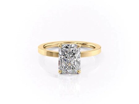 The Eleanor Set With A 4 Carat Radiant Moissanite For Cheap