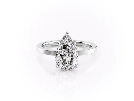 The Eleanor Set With A 4.5 Carat Pear Moissanite Online Sale