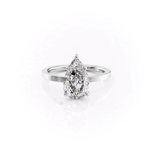 The Eleanor Set With A 4.5 Carat Pear Moissanite Online Sale