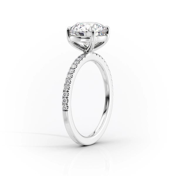 The Pave Eleanor Set With A 5 Carat Princess Moissanite Online now