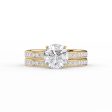 The Marilyn Set With A 3.5 Carat Round Moissanite Cheap